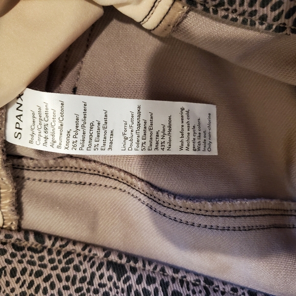 SPANX leopard jeggings pants size medium - Picture 5 of 6